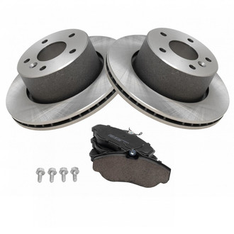 TRQ® - Front Disc Brake Kit with Semi-Metallic Pads