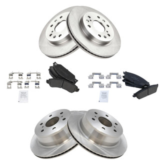 TRQ® - Front and Rear Disc Brake Kit with Ceramic Pads