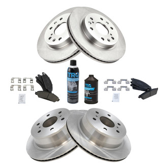 TRQ® - Front and Rear Disc Brake Kit with Ceramic Pads
