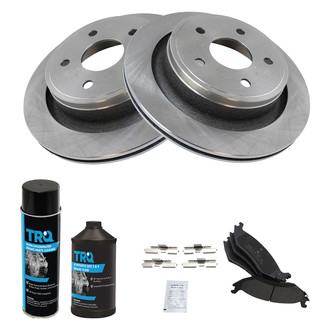 TRQ® - Rear Disc Brake Kit with Semi-Metallic Pads