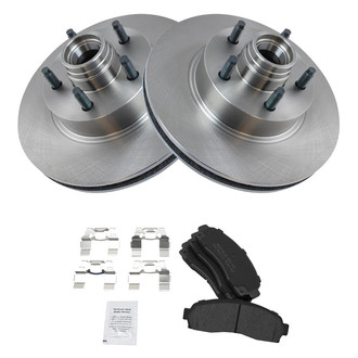 TRQ® - Front Disc Brake Kit with Semi-Metallic Pads