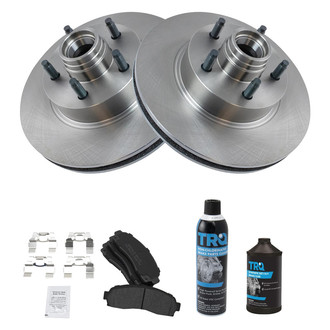 TRQ® - Front Disc Brake Kit with Semi-Metallic Pads