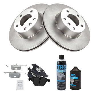 TRQ® - Front Disc Brake Kit with Semi-Metallic Pads