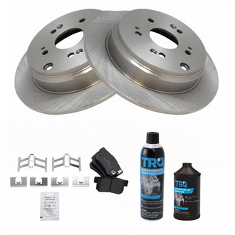 TRQ® - Rear Disc Brake Kit with Semi-Metallic Pads
