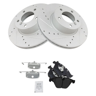 TRQ® - Performance Semi-Metallic Front Brake Kit