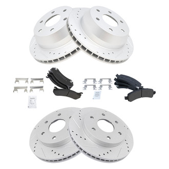 TRQ® - Performance Semi-Metallic Front and Rear Brake Kit
