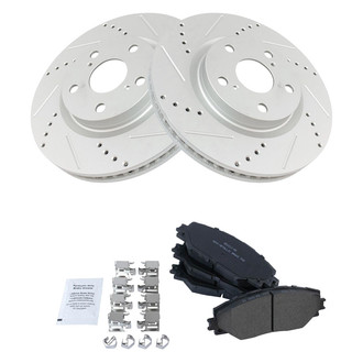 TRQ® - Performance Semi-Metallic Front Brake Kit