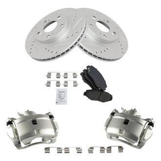 TRQ® - Performance Ceramic Front Brake Kit with Calipers