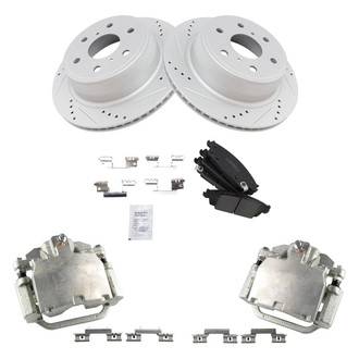 TRQ® - Performance Ceramic Rear Brake Kit with Calipers