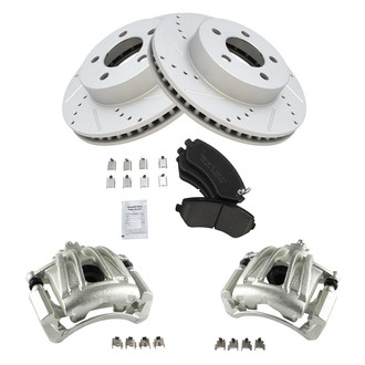 TRQ® - Performance Ceramic Front Brake Kit with Calipers