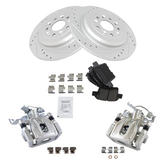TRQ® - Performance Ceramic Rear Brake Kit with Calipers