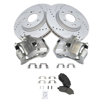 TRQ® - Performance Semi-Metallic Brake Kit with Calipers