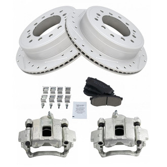 TRQ® - Performance Ceramic Rear Brake Kit with Calipers