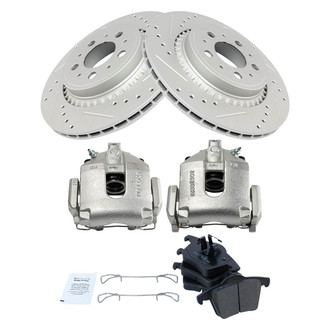 TRQ® - Performance Ceramic Rear Brake Kit with Calipers
