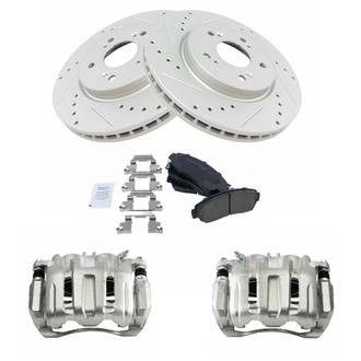 TRQ® - Performance Ceramic Front Brake Kit with Calipers