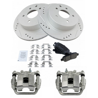 TRQ® - Performance Ceramic Rear Brake Kit with Calipers
