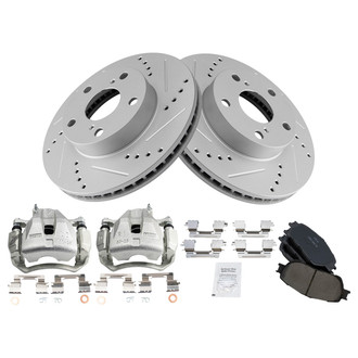 TRQ® - Performance Ceramic Front Brake Kit with Calipers