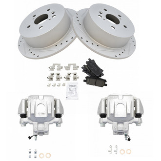 TRQ® - Performance Ceramic Rear Brake Kit with Calipers
