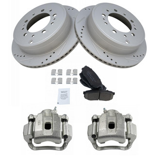TRQ® - Performance Ceramic Rear Brake Kit with Calipers