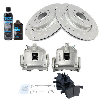 TRQ® - Performance Ceramic Rear Brake Kit with Calipers