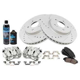 TRQ® - Performance Ceramic Front Brake Kit with Calipers
