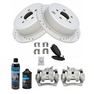 TRQ® - Performance Ceramic Rear Brake Kit with Calipers
