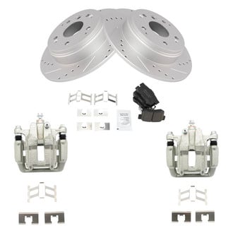 TRQ® - Performance Ceramic Rear Brake Kit with Calipers