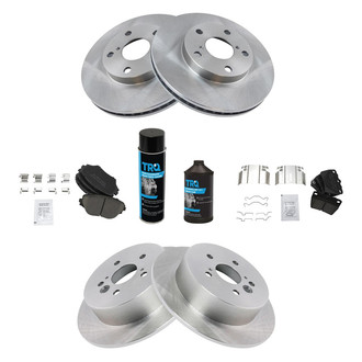 TRQ® - Front and Rear Disc Brake Kit with Ceramic Pads
