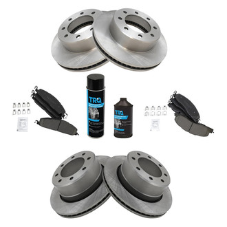 TRQ® - Front and Rear Disc Brake Kit with Ceramic Pads