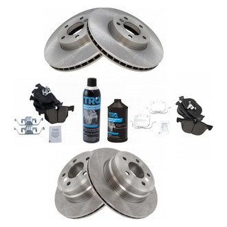TRQ® - Front and Rear Disc Brake Kit with Ceramic Pads