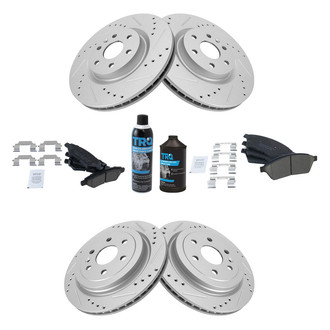 TRQ® - Performance Ceramic Front and Rear Brake Kit