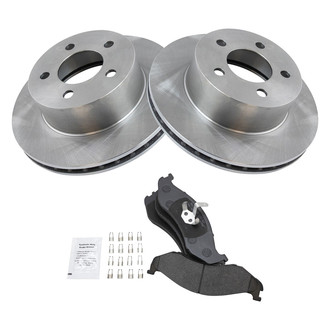 TRQ® - Front Disc Brake Kit with Semi-Metallic Pads