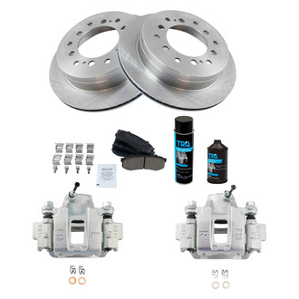 TRQ® - Performance Ceramic Rear Brake Kit with Calipers