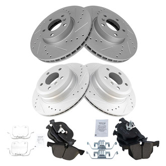 TRQ® - Performance Ceramic Front and Rear Brake Kit