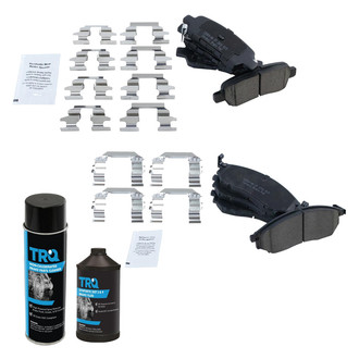 TRQ® - Ceramic Front and Rear Disc Brake Pads
