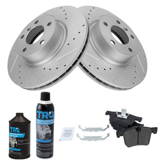 TRQ® - Performance Semi-Metallic Front Brake Kit