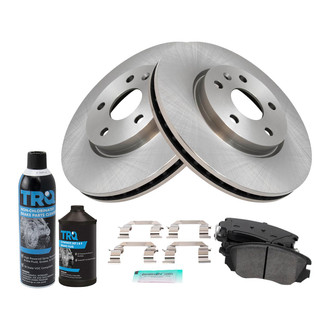 TRQ® - Front Disc Brake Kit with Semi-Metallic Pads