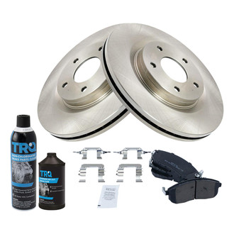 TRQ® - Front Disc Brake Kit with Semi-Metallic Pads