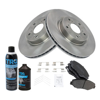 TRQ® - Front Disc Brake Kit with Semi-Metallic Pads