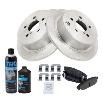 TRQ® - Rear Disc Brake Kit with Semi-Metallic Pads