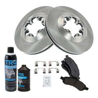 TRQ® - Front Disc Brake Kit with Semi-Metallic Pads