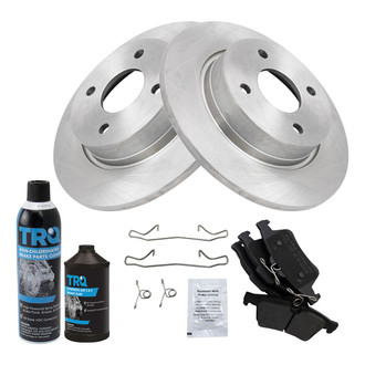 TRQ® - Rear Disc Brake Kit with Semi-Metallic Pads