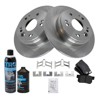 TRQ® - Rear Disc Brake Kit with Semi-Metallic Pads