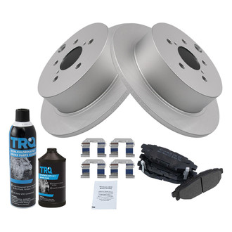 TRQ® - Rear Disc Brake Kit with Semi-Metallic Pads