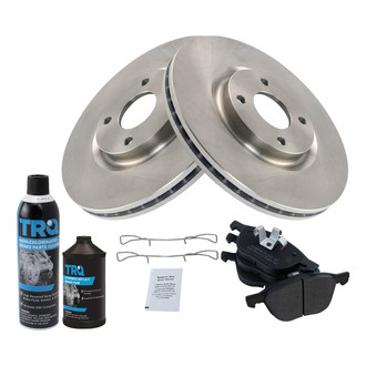 TRQ® - Front Disc Brake Kit with Semi-Metallic Pads