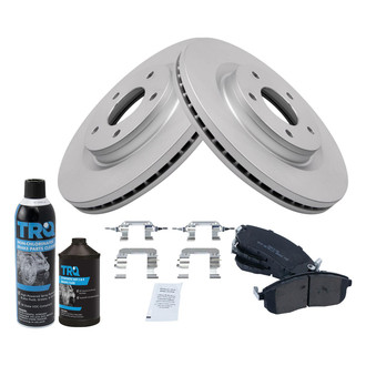 TRQ® - Front Disc Brake Kit with Semi-Metallic Pads