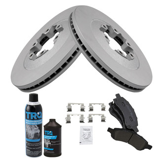 TRQ® - Front Disc Brake Kit with Semi-Metallic Pads