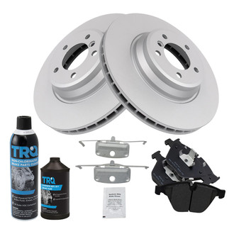 TRQ® - Front Disc Brake Kit with Semi-Metallic Pads