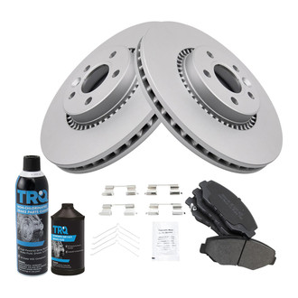 TRQ® - Front Disc Brake Kit with Semi-Metallic Pads