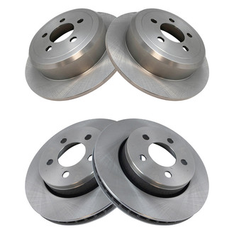 TRQ® - Plain Vented Front and Rear Disc Brake Rotors